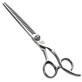 Fenice Peak 7 inch Chunker Dog Grooming Scissors Professional Dog Shears Made of Japanese 440C Stainless Steel with Jewelled Screw Trimming Cutting Scissors Durable and Sharp