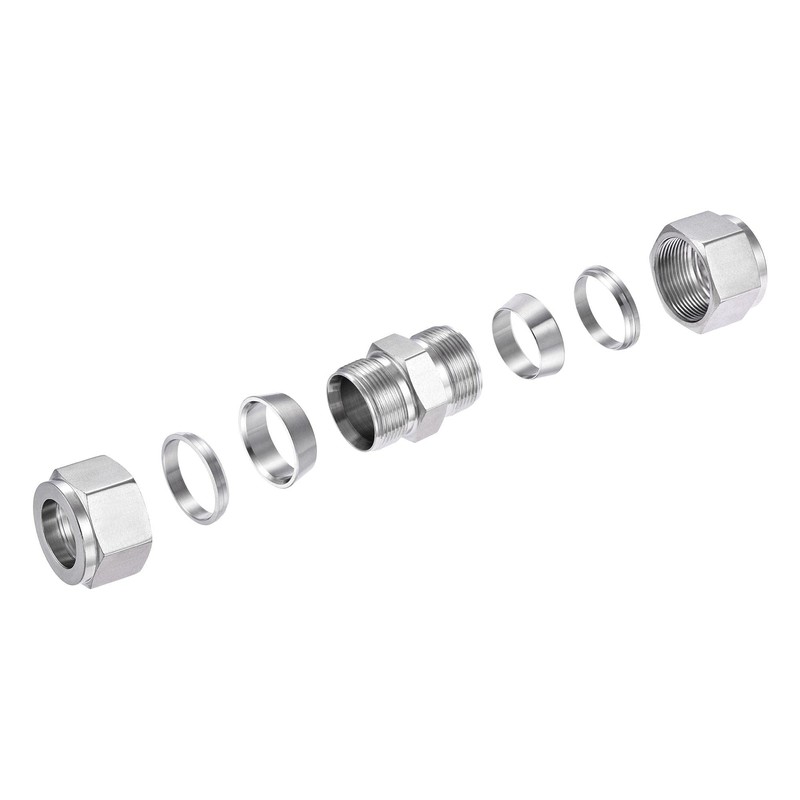 sourcing map Compression Tube Fitting 3/4" Tube OD x 3/4"