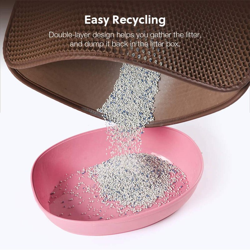 WePet Cat Litter Mat, Kitty Litter Trapping Mat, Honeycomb Double
