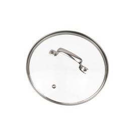 Tighall 9" Tempered Glass Lid with Steam Vent Hole Universal Pan Pot Clear Cookware Lid Replacement with Holder Handle, Stainless Steel Rim, Fits for Pots/Pan/Electric Pressure Cooker