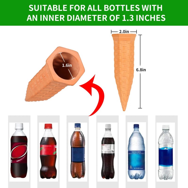 MINGKAI Baxrou Plant Self Watering Stakes 12 Pack Terracotta Watering