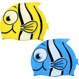 LONROI Gorros de natación para niños, Gorros de baño de Silicona Impermeables, Sombreros de natación, Gorro Silicona