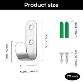 elthmpr 20 Stück Planenhaken Netzhaken, 50x13x2,5mm, Abspannhaken für Anhänger Plane, Robuste Befestigungshaken für PKW Anhänger Zubehör, Anhänger Planenbügel