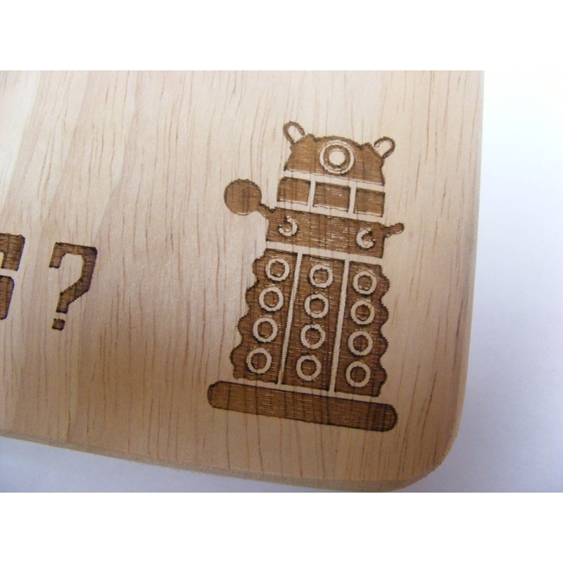 Doctor Who Dr Dalek Wood Chopping Cheese Board Gift Present