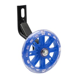 Tsnamay Pair of Bicycle Auxiliary Wheel Children's Bicycle Accessories for 12" 14" 16",Flash Wheels Training Wheels Kids Bike Bicycle Wheels,Blue 12"
