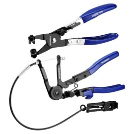 WORKPRO 2-Piece Hose Clamp Pliers Set 27" Flexible Hose Clamp Plier Flat Band