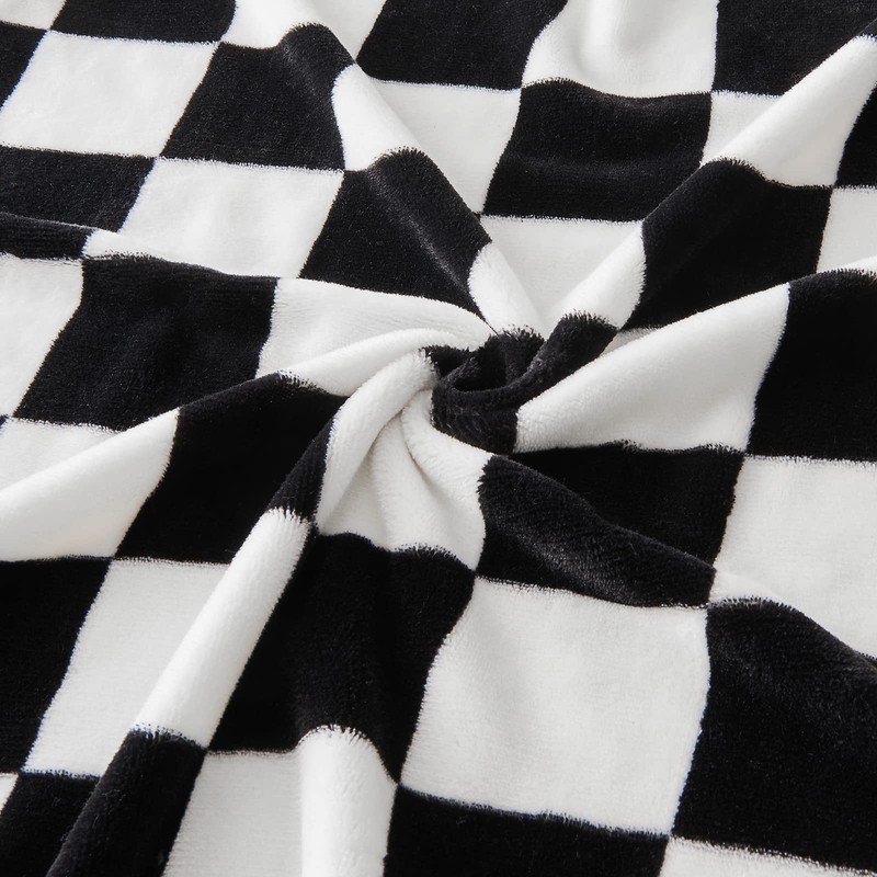 SOCHOW Checkered Flannel Throw Blanket, Soft Cozy Checkerboard Grid Pattern