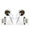 Dynacorn Pair Round Bowtie Teardrop Door Side Mirrors w/ Hardware