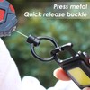 Pack of 2 Retractable Key Chains, 2 Pieces Carabiner, Lanyard