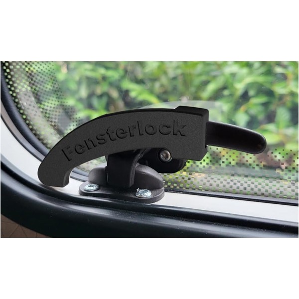 3D-Druck Camper Set of 2 Window Lock in Black/Burglary Protection/Locking