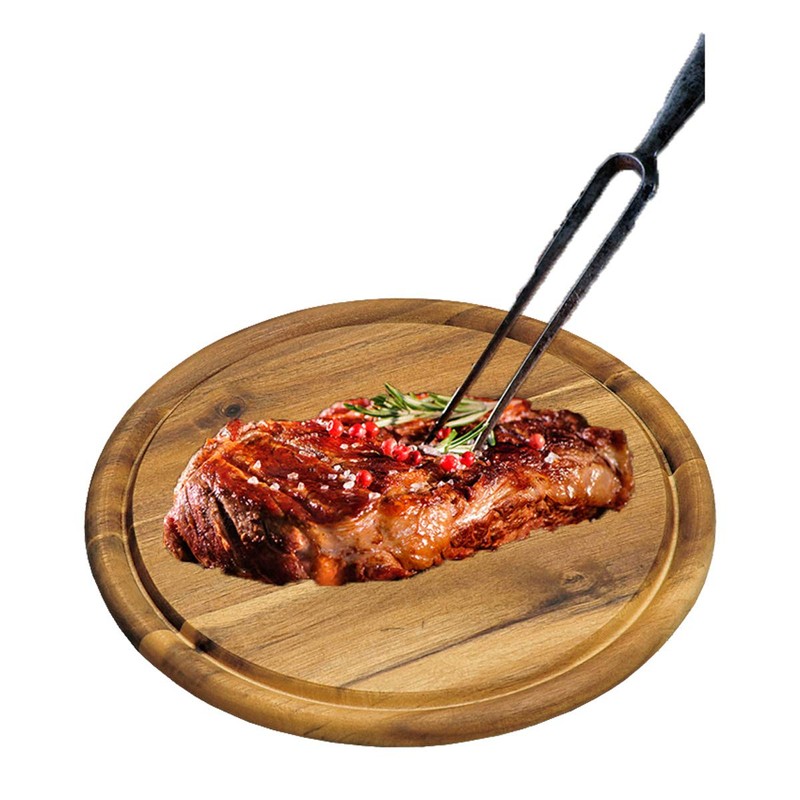 LS-LebenStil XL Pizza Plate 32 cm Round Bamboo Wood FSC