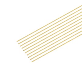 MECCANIXITY 0.4mm x 400mm, Brass Round Wire, Solid Brass Wire, Assorted Half Hard Wire for DIY Jewelry Making,Pack of 10