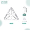 sourcing map 8 Set Acrylic Corner Bracket, 3-Hole Triangle Corner