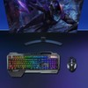 Wireless Gaming Keyboard and Mouse,RGB Backlit Rechargeable Keyboard Mouse with