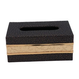 KONTONTY Leather Tissue Holder Paper Towel Box Vintage Look for Office Home and Travel
