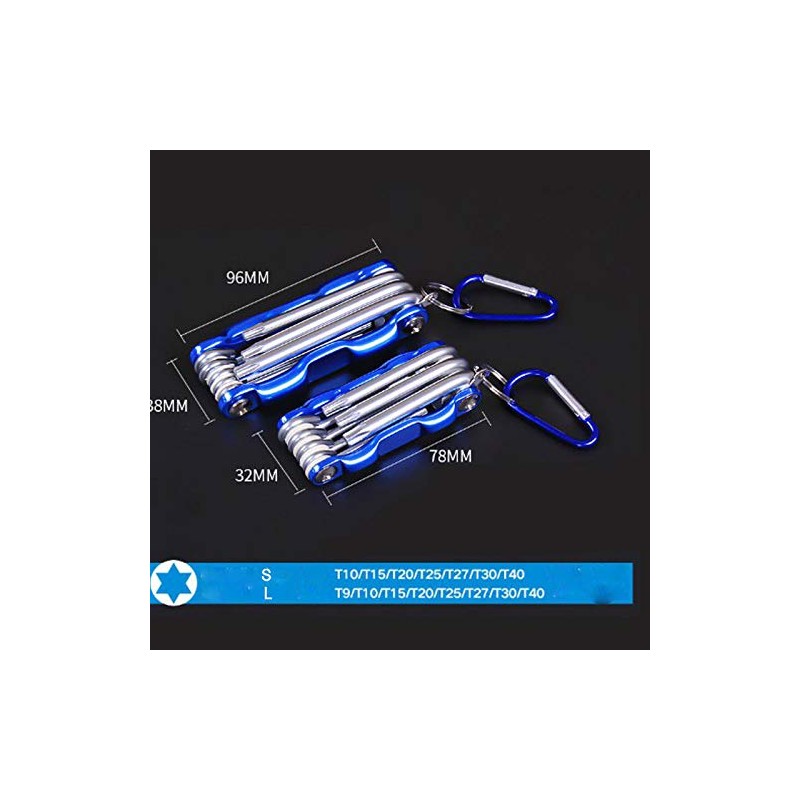 TopHomer Folding Hex Key Set (Metric) T9 - T40 for