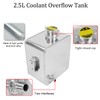 BLACKHORSE-RACING 2.5L Universal Aluminum Coolant Radiator Overflow Expansion Tank Reservoir