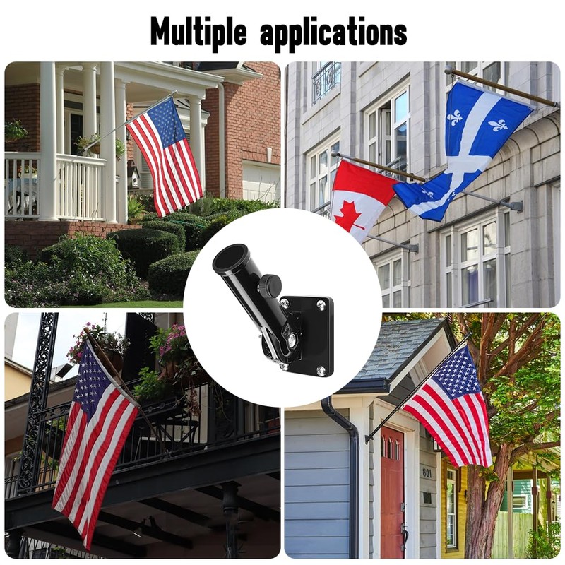yotutun Adjustable Flag Pole Holder with Screws Wall Mounting Flag