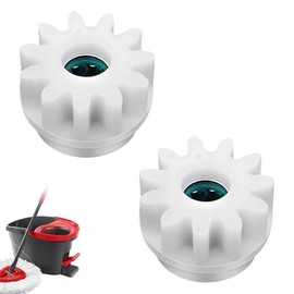 Spin Mop Replacement Parts - 2 Pcs One Way Bearing Sprockets for Vileda Spin Mop,Bucket Clutch Bearing Gear & Pedal Repair Kit,Compatible with Ocedar, Vileda and Other Rotation Mop Buckets (White)