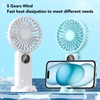 Handheld USB Fan with Base 5 Gears Wind Brushless Motor