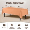 Party Solids Peach 54X108 Plastic Tablecloth Disposable Heavy Duty Party