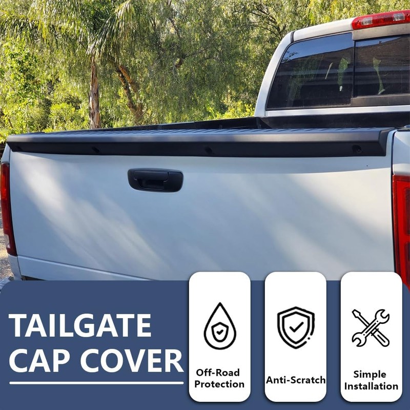 Tailgate Molding Spoiler Cap Fit Dodge Ram 1500 2500 3500