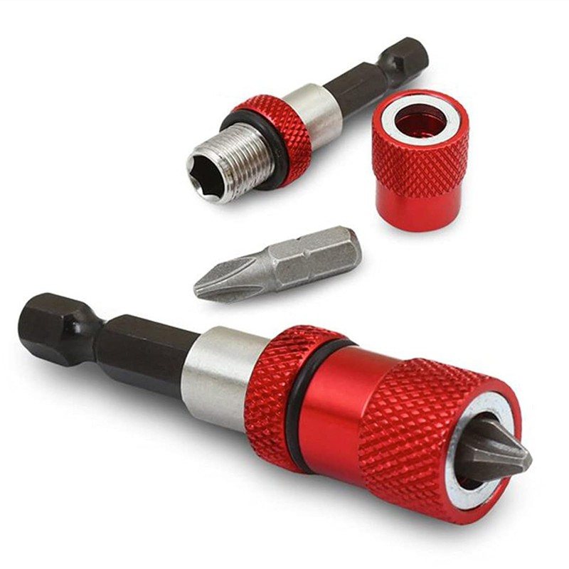 2pcs Adjustable Screw Depth Screwdriver Bit Holder Magnetic Steel Screwdriver