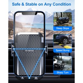 vanva [Protección de grado militar] Soporte universal para rejilla de ventilación de coche, [teléfonos grandes y carcasa gruesa] Soporte para teléfono celular para coche con soporte de manos libres compatible con todos los Apple iPhone11
