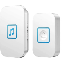 CAM2 Wireless Chime, Call Bell, Nursing, Entrance Chime, Waterproof, Dustproof, Up to 300 M Wireless Range, 36 Melodies, 5 Levels of Volume Control, Doorbell, 1 Receiver, 1 Transmitter, Japanese Instruction Manual Included (White)