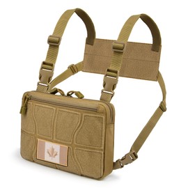 bvya Tactical Combat Chest Pack Minimalistic Chest Rig Bag Front Pouch Multi-Purpose Daypack EDC Carry Pouch