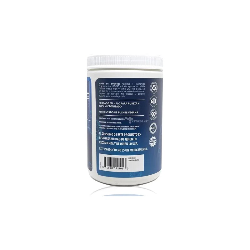 Glutamina Sin Sabor 325 G Gluten Free Micronizada Vegan Mrm
