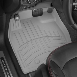 WeatherTech FloorLiner HP Custom Fit Floor Mats for Jeep Grand Cherokee L, 4xe - 1st Row (4616961IM), Grey