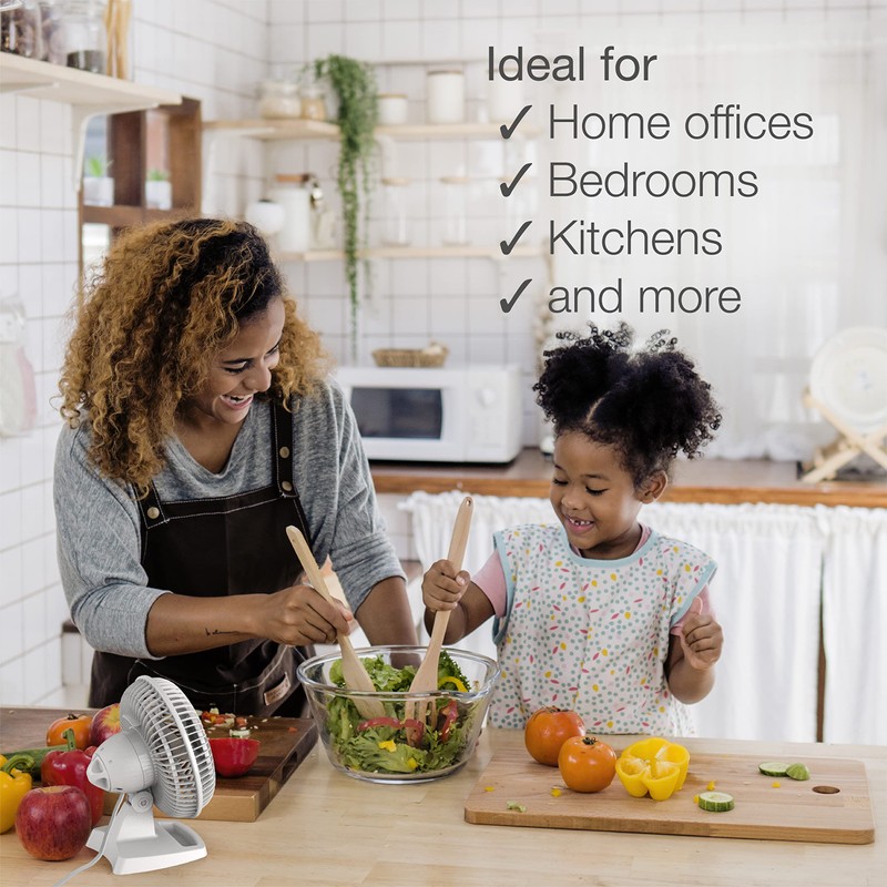 Lasko Personal Table Fan with Storage Tray, 2 Quiet Speeds,