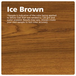 Rubio Monocoat Wood Stain & Finish 65 ft² - Ice Brown | Oil Plus 2C | Quick-Dry, Eco-Friendly Linseed Wood Oil for Indoor Use, Includes Accelerator (Part B) | Protector | 130 ml