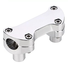 Lynlane Motorcycle Handlebar Risers Kit with 1 1/2" Tall and 1" Bar Bottom Mount compatable for Harley Dyna FXDL FXD Fat Boy Heritage Softail FL Sportster XLH XL 883 1200 (Chrome)