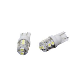 LEDpartsNow Pair of (2) T10 12V White 10-LED Dome Light Bulbs 168 194 2825 W5W