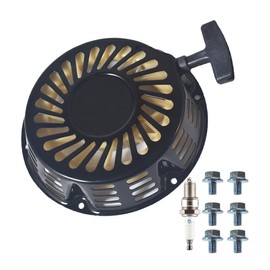 MBGYL Recoil Starter Assembly with Spark Plug for Honda GX340 GX390 GX610 GX620 for Champion 420cc 439cc 459cc 389cc 338cc Black 28400-ZE3-W01ZA