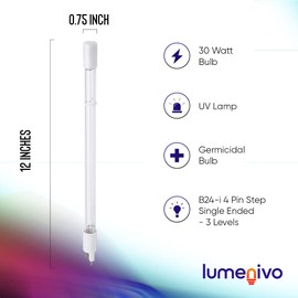 lumenivo 30W UV Light Water Purifier Replacement Lamp for Aquasana Whole House Water Filter System, Sterilight UV Lamp Filter - 1 Pack