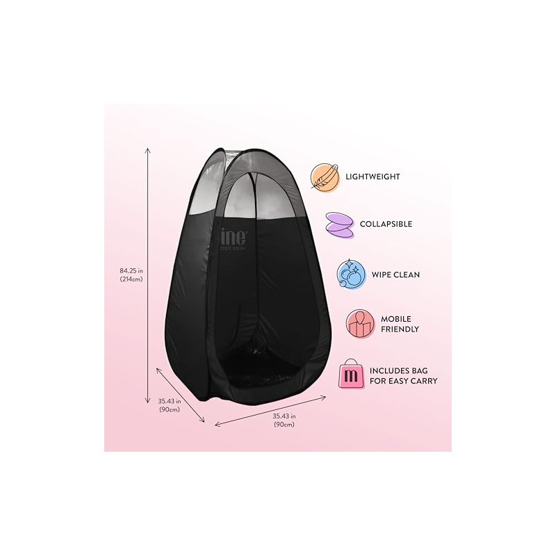 Tan.Easy Tent, Black & 1/3 Clear