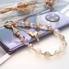 ANROFA Beaded Phone Charms Strap,Crystal Camera Wrist Strap,Phone Chain Wristlet