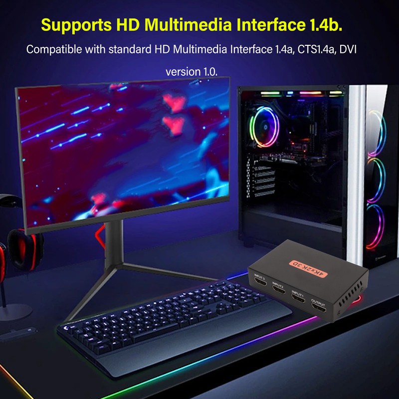 3 in 1 Out HD Multimedia Interface Switch 4K 30Hz