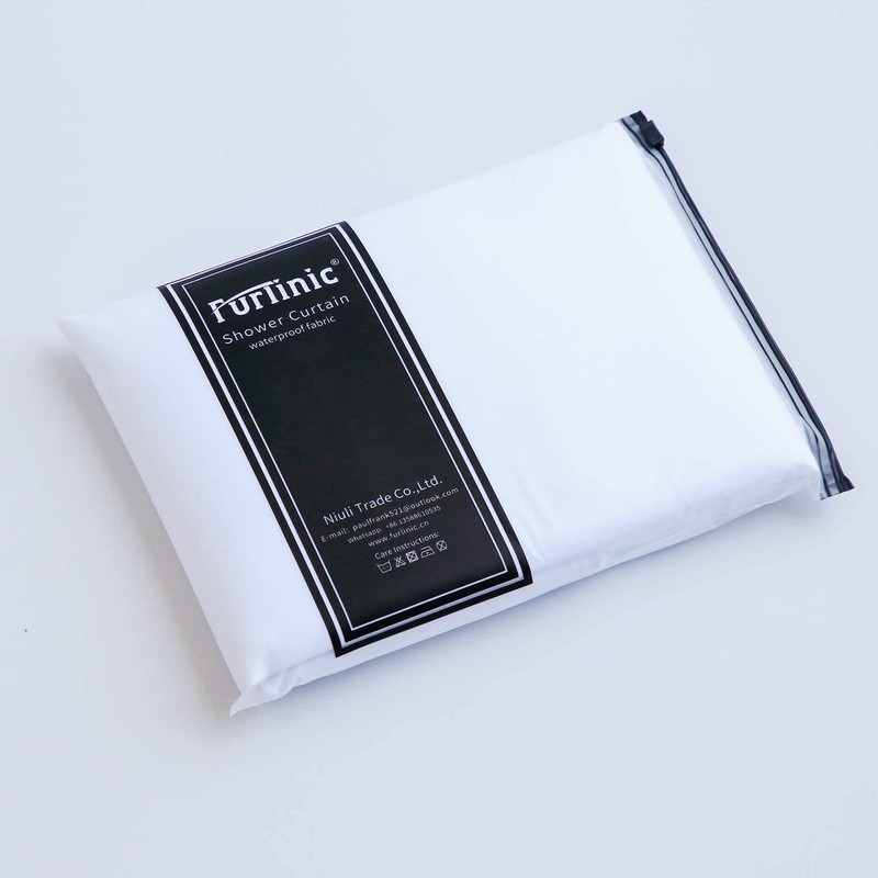 Furlinic Grey Shower Curtain Mould Proof Resistantand Waterproof Washable Extra