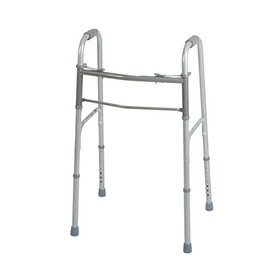 Medline MDS864104B Walker, 2 Button, Folding, ADJ.1INAdult (Case of 4)