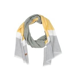 SCHIETWETTER Mila Unisex Scarf Fashion Scarf Knitted Scarf 100% Polyester Striped Look, Olive Multi, Unit size