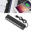 KIMISS High Speed 480Mbps 7-Port USB 2.0 Hub, Multi-Port USB