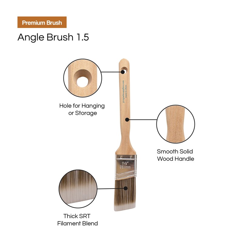 Vermeer Paint Brush Set - 3-Pack - 1.5" Angle Brushes