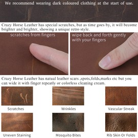 BAIGIO Men's Leather Shoulder Bag Vintage Crossbody Bag Messenger Men's Bag for Hanging Leather Bag Men's Bag with Adjustable Strap for Business Work Travel, oil dip leather coffee, Retro