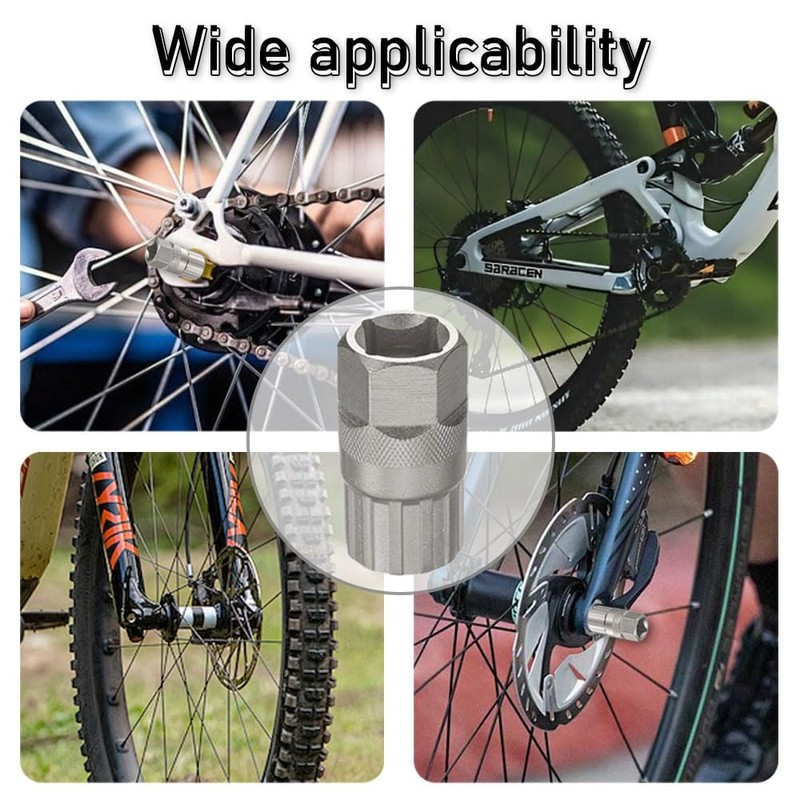 Cassette Removal Tool, Carbon Steel Freewheel Lockring Tool for 6-11