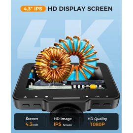 LCD Digital Microscope,4.3 Inch 1080P 10 Megapixels,10MP Camera Video Recorder with HD Screen,1-1000X Magnification Zoom Wireless USB Stereo Microscope Camera
