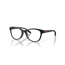 Oakley OY8029F Humbly Low Bridge Fit Round Sunglasses, Satin Black/Demo Lens, 46 mm